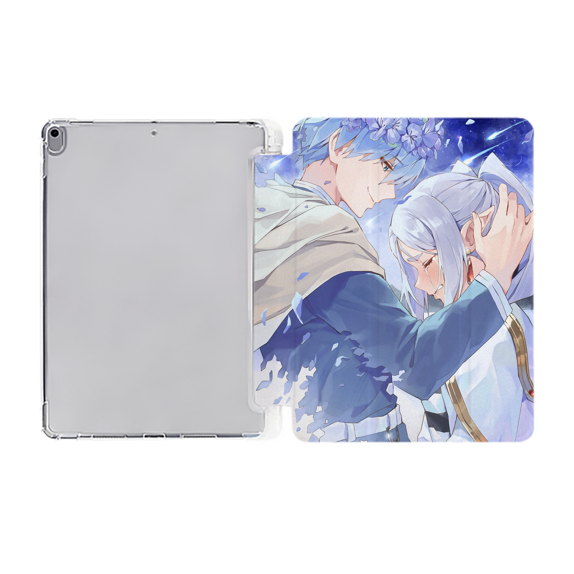 （画像用） 葬送のフリーレン Frieren IPad ケース ペン収納付き 三つ折りスタンド PUレザー×シリコン 対応機種9.5/10.5/10.9インチ
